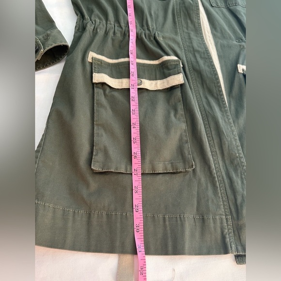 Cabi Military Style Utility Jacket Army Green Drawstring Size Large - Picture 11 of 11